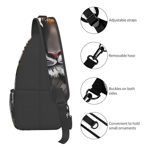 Bolso cruzado Tiger at Rest para hombre y mujer miniatura 6
