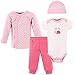 Luvable Friends Unisex Baby Layette Set, Little Lady 4-Piece, Preemie (P)