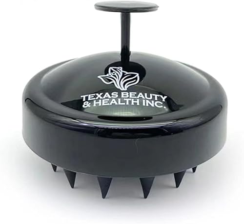 Miniatura 3 de Texas Beauty & Health - Cepillo masajeador de cuero cabelludo con cerdas de silicona suaves para apoyo al crecimiento del cabello y eliminación de