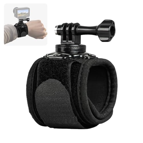 Wrist Strap Mount, 360° Rotating Arm Mount Strap Compatible with GoPro Hero 13/12/11/10/9/8/7//6/5 Black,DJI Action 6/5 pro/4/3,Insta 360 ONE R,AKASO/Campark and More Action Cameras