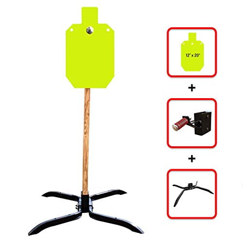 Highwild Target Stand Ar500 Steel Target System - 12"X 20"X 3/8" Silhouette With 2X4 Stand Mount Kit #TOP1
