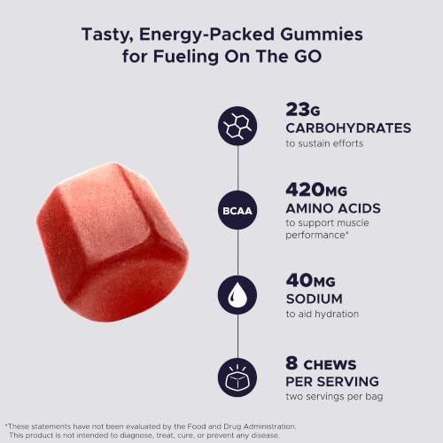 Image of GU Energy Chews, Fruit Punch - 12 Bags (24 Servings Total)