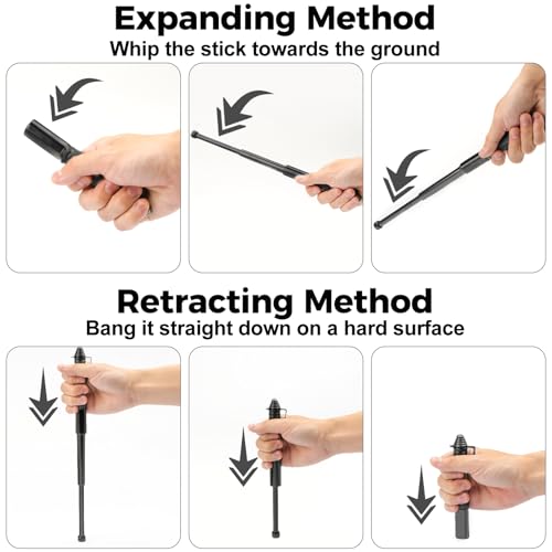 Hiking Pole for Walking - 12.2 Inch Compact Folding Trekking Stick — view 3