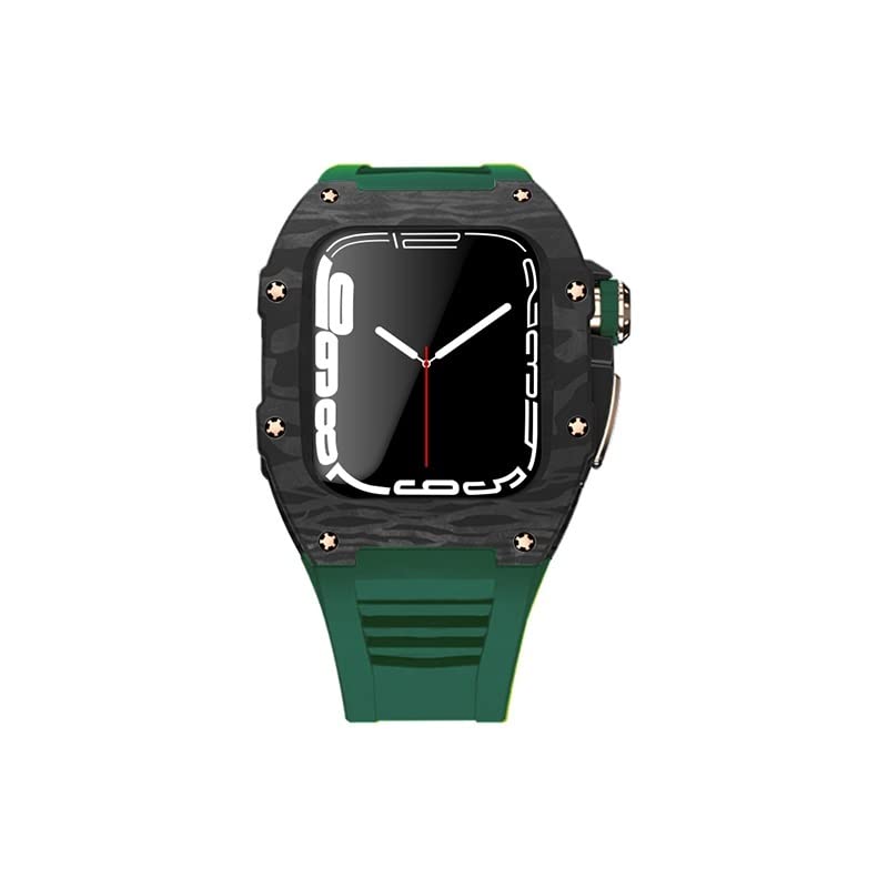 Bracelet fluoroélastomère iWatch 44mm et boîtier fibre de carbone pour Apple Watch 7