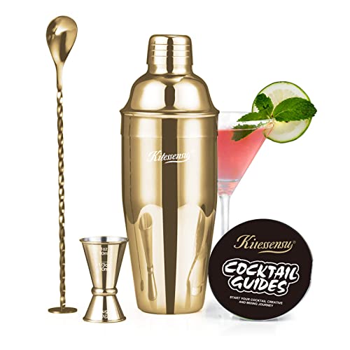 KITESSENSU Cocktail Shaker Set, Stainless Steel...