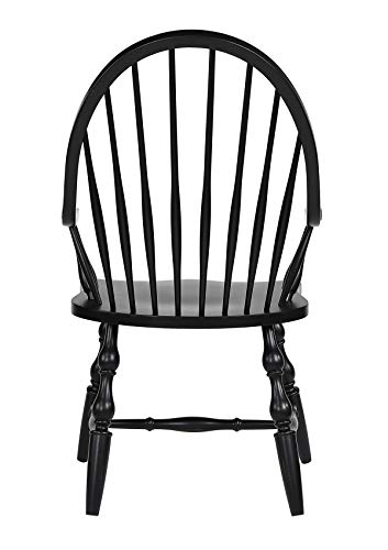 Sunset Trading Windsor Dining Chair With Arms, Antique Black With Cherry Rub (Dlu-C30A-Ab-2) #TOP5