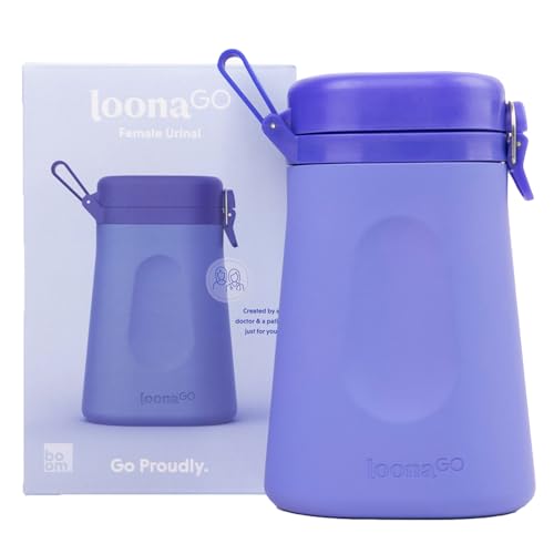 LoonaGo Female Urinal Portable Odor-Blocking Leakproof Pee Bottle Discreet Bedside & Travel Toilet for Women - Road Trips Camping and Post Surgery FSA/HSA Eligible (Blue)