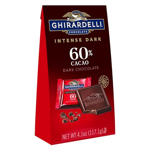 Image of GHIRARDELLI Intense Dark Chocolate Squares, 60% Cacao, 4.1 Oz Bag