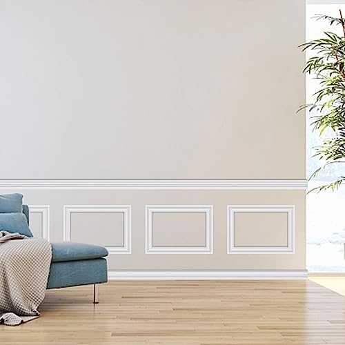 Wandleiste zum Abziehen und Aufkleben, flexible Leiste für Spiegelrahmen, Stuhlschiene, Wandschutz und Heimwerkerdekoration (3m x 23mm)