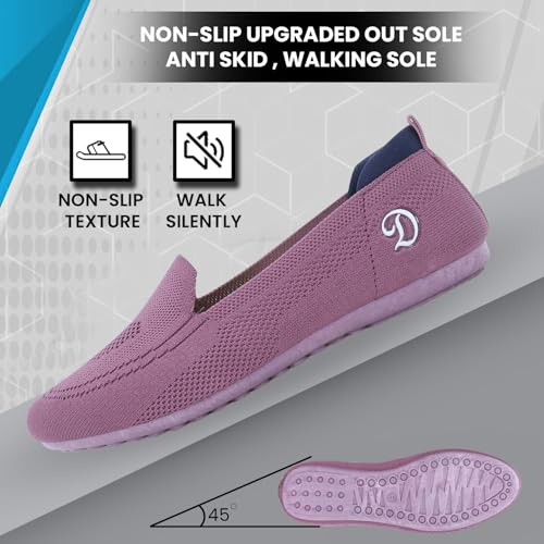 Image of DOCTOR EXTRA SOFT Flexible Memory Foam Women's Shoes for Walking Gym Training | Casual Sports,Slip-On,Lightweight Lace up Jutis Bellies Classy Ballerina for Ladies and Girls New-D-1003