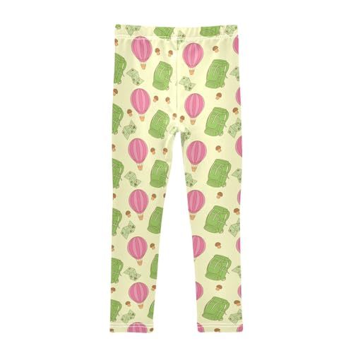 Camping and Travel Girls Leggings,Workout Leggings for Girls Toddler Athletic Leggings Size for 3-10T2