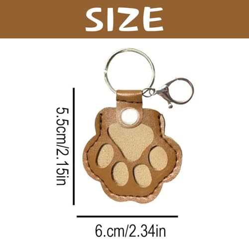 Enitmor Personalisierte Aufbewahrungsbox für Tierhaare für Hunde, Fell-Schlüsselanhänger für Haustiere, Tierhaar-Aufbewahrungstasche, Gedenkgeschenk für Hunde Katzen, Pfotenform (A)