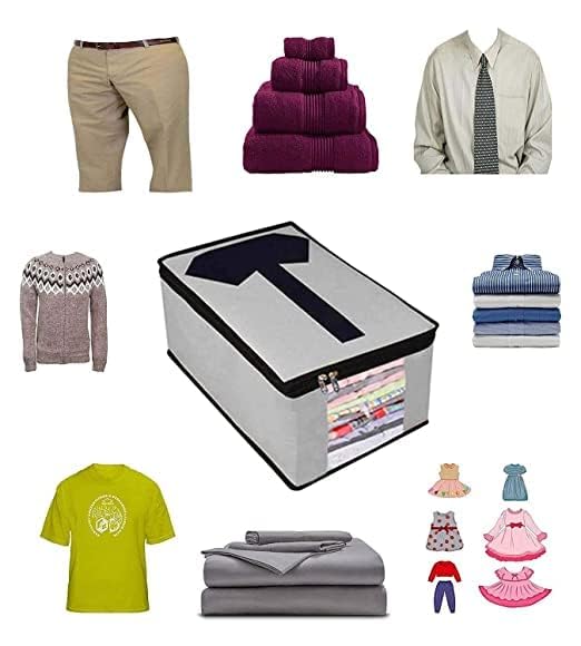 Image of Fluppy Garment Storage Bags for Wardrobe & Travel | Dustproof Non-Woven Clothes Storage Covers with Zipper | Suit Shirt Pant Organizer | Pack of 6