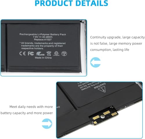 HEIGER A1534 A1705 Laptop Battery Compatible for MaBook 12 Inch Retina A1534 A1705 (Early 2015 Early 2016 Mid 2017) Laptop Battery A1527 A1705 EMC... - Image 4