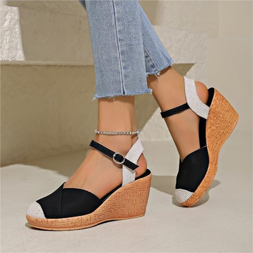 Ladies Sandals Platform Women Shoe Summer Wedges Espadrille High Heels Casual Ankle For Female2