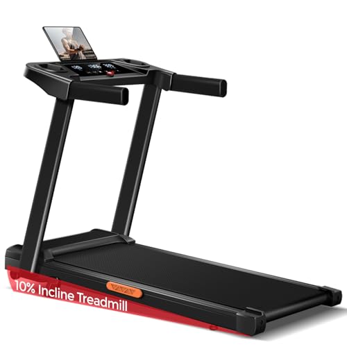 16% Incline Treadmill with Handles, 3-in-1 Portable Treadmills for Home and Office, Foldable Treadmills with 300 Lbs Weight Capacity, 3.0HP Quiet Walking Pad Treadmill, Three Screen Display
