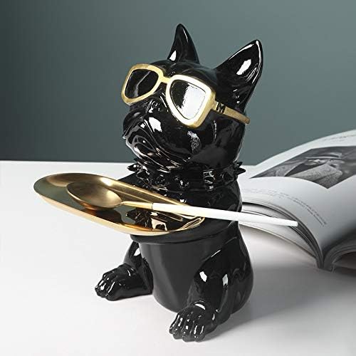 Creative animal storage box ornament living room porch shoe cabinet key creative method Sunglasses dog home decoration - (Color: Lilac)