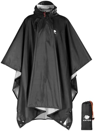 ANYOO Poncho léger, imperméable, réutilisable et Respirant avec C...