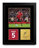 HWC Trading Ibrahima Konate Gifts Printed Signed Autograph Picture for Football Fans and Supporters - US Letter Framed (ID-015835)