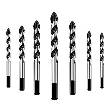 ELECTROPRIME Tungsten Carbide Drill Bit Set for Porcelain Ceramic Tile, Concrete, Brick M3V4