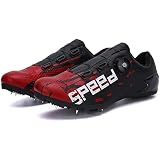 ZLZNX Spikes Schuhe Leichtathletik Herren Mittelstrecken Laufschuhe 8 Nägel rutschfeste Jugendsportschuhe Unisex Leichtathletikschuhe,Schwarz,40 EU