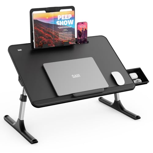 SAIJI Lap Desk for Bed, X-Large Foldable Laptop Table