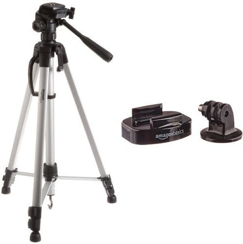 Amazon Basics 60-Inch Lightweight Tripod with Bag & GoPro Tripod Camera Mounts
