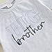 GINEVSAL Toddler Boy Girls Clothes Sibling Matching T-Shirts Big Brother/Sister Letter Embroidered Short Sleeve Shirt Tops (Blue, 3-4 Years)
