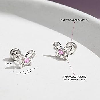 Aros Presión Niños Pendientes Infantiles Plata 925 - Aros Con Corazón, Cierre Seguro, Para Niña Pendientes Plata 925 Aro Corazón 12mm Cierre Presión Niña