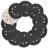 MORLARCO ランダムサンダー ペーパー 125mm 耐水ペーパー 1000番 100枚入セット サンダー ペーパー マジック式 8穴 サンディングペーパー 丸型 サンディングディスク 電動サンダー用 サンドペーパー 木工DIY作業に 金属磨き 自動車整備