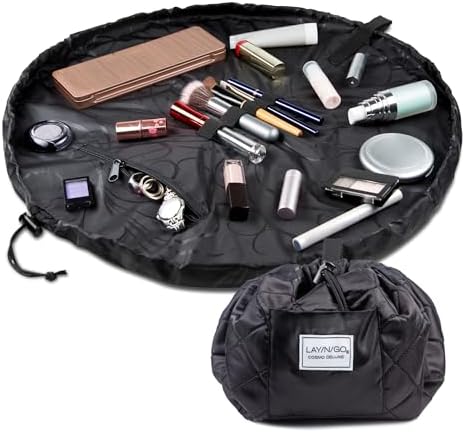 Lay-n-Go Cosmo Layflat Cosmetic & Makeup Bag Organizer - Portable...