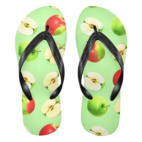Green Red Fruits Flip Flops for Beach Thong Sandals Anti-slip Lightweight Beach Slippers for Summer Outdoor Travel