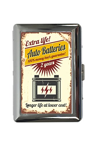 Preisvergleich Produktbild Zigarettenetui Box Oldtimer Auto Autobatterie Bedruckt