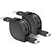Retractable USB C Cable, Type C Cable, TITACUTE Type C Charging Cable No Tangle USB Cable Quick Charging Cords Charge & Sync Data Cable for Samsung s8 Plus Macbook 12" Nexus 6P Pixel XL LG G5 2 Pack