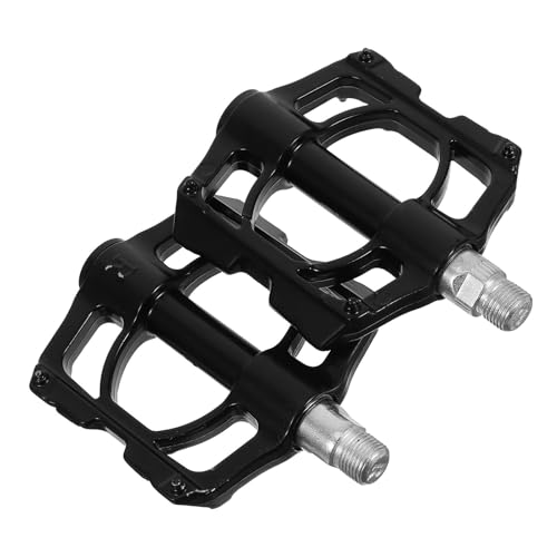 Aluminum Alloy Folding Bike Pedals Wide Platform Black 3 Bearing