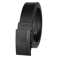 Kenneth Cole REACTION Men's Perfect Fit Adjustable Belt – Track Lock and Compression Buckle Styles, Black Matte, Medium (34-36)