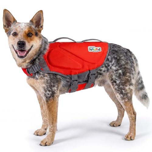 Outward Hound Dawson Swim Red Dog Life Jacket, Medium