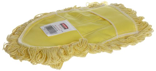 Rubbermaid FGU12000YL00 Trapper Wedge Mop Looped-End Dust Mop Head, Yellow