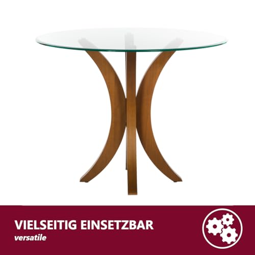 Euro Tische Glasplatte und Tischplatte in 40cm Rund Gestalt, Glasboden mit 6mm ESG Sicherheitsglas, Perfekt Geeignet als Tischplatte, Bodenplatte (Klar Glas)