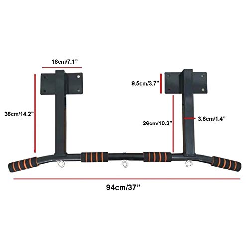 Wall-Mount-Chin-Up-Bar-Pull-Up-Bar-with-Hangers-for-Punching-Bags-Power-Ropes-Strength-Training-Equipment-for-Home-Gym-330-LB-Weight-Capacity-Size-A-White
