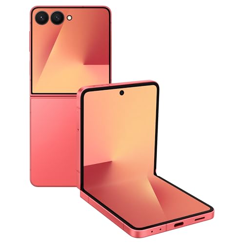 Image of Samsung Galaxy Z Flip7 5G Smartphone with Galaxy AI (Coralred, 12GB RAM, 256GB Storage), Ultra Sleek Design with 50MP High-Resolution Camera, Exynos 2500, Google Gemini