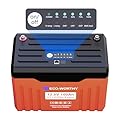 ECO-WORTHY 12V 100AH? LiFePO4 Lithium Battery with Battery Status Display, 100A BMS with Low-Temp Protection, Up to 15000 Deep Cycle for RV, Camping, Home Energy Storage, BCI Group 27