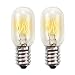 Lumitrex 2x E14 Kühlschrankbirne 15W, Warmweiß 2700K Lampe mit T20 Kapse für Nähmaschine Gefriertruhe Dunstabzugshaube Salzsteinlampe
