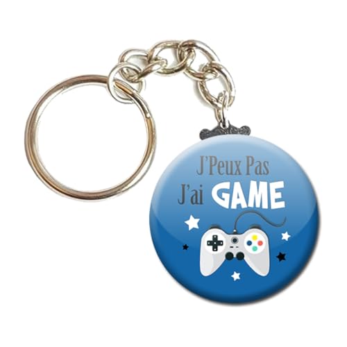 Générique - J'peux pas j'ai Game Porte Clés Chaînette 3,8 centimètres Idée Cadeau Accessoire Fête Noel Anniversaire Remerciement Humour Jeux Vidéo
