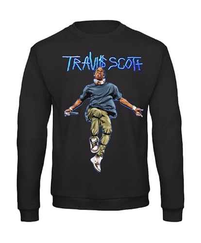 Bughyprint Felpa Girocollo Unisex Moda Outfit Rap Rapper Travis Scott