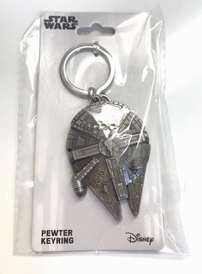Disney Star Wars Millennium Falcon Pewter Key Ring,Silver ,Large