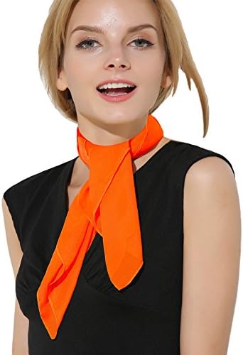 Orange Scarf Orange Ascot Fred Jones Costume Adult Neck Scarf Women Men