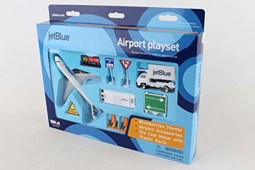Jetblue Die-Cast Airport Playset (11 Pieces In Set) #TOP2