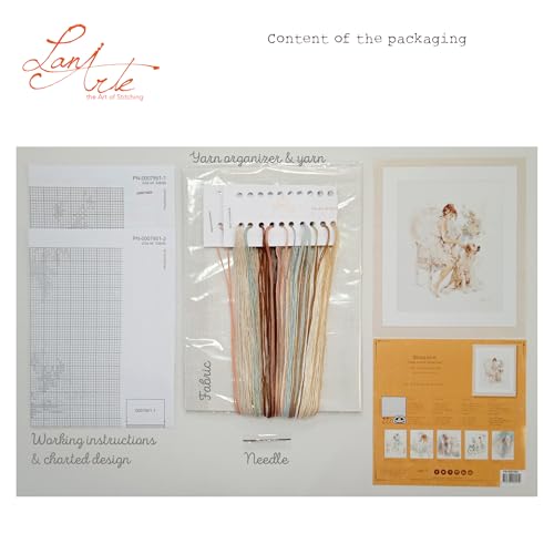 Image of Lanarte Zahlmusterpackung Madchen mit Hund, N 39 x 49cm