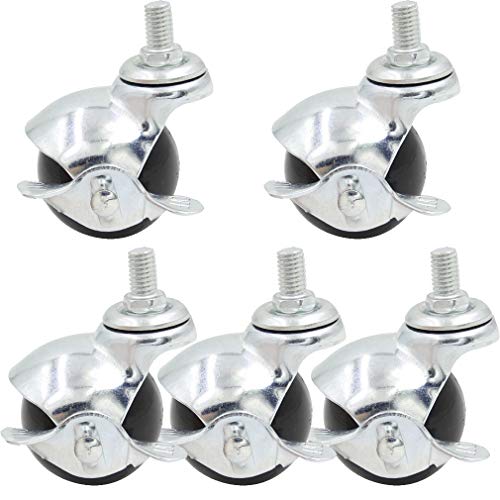 Roulettes de meuble 50 mm en acier galvanisé de haute résistance avec frein intégré